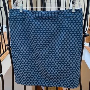 NWT Loft blue polka dot skirt size 14